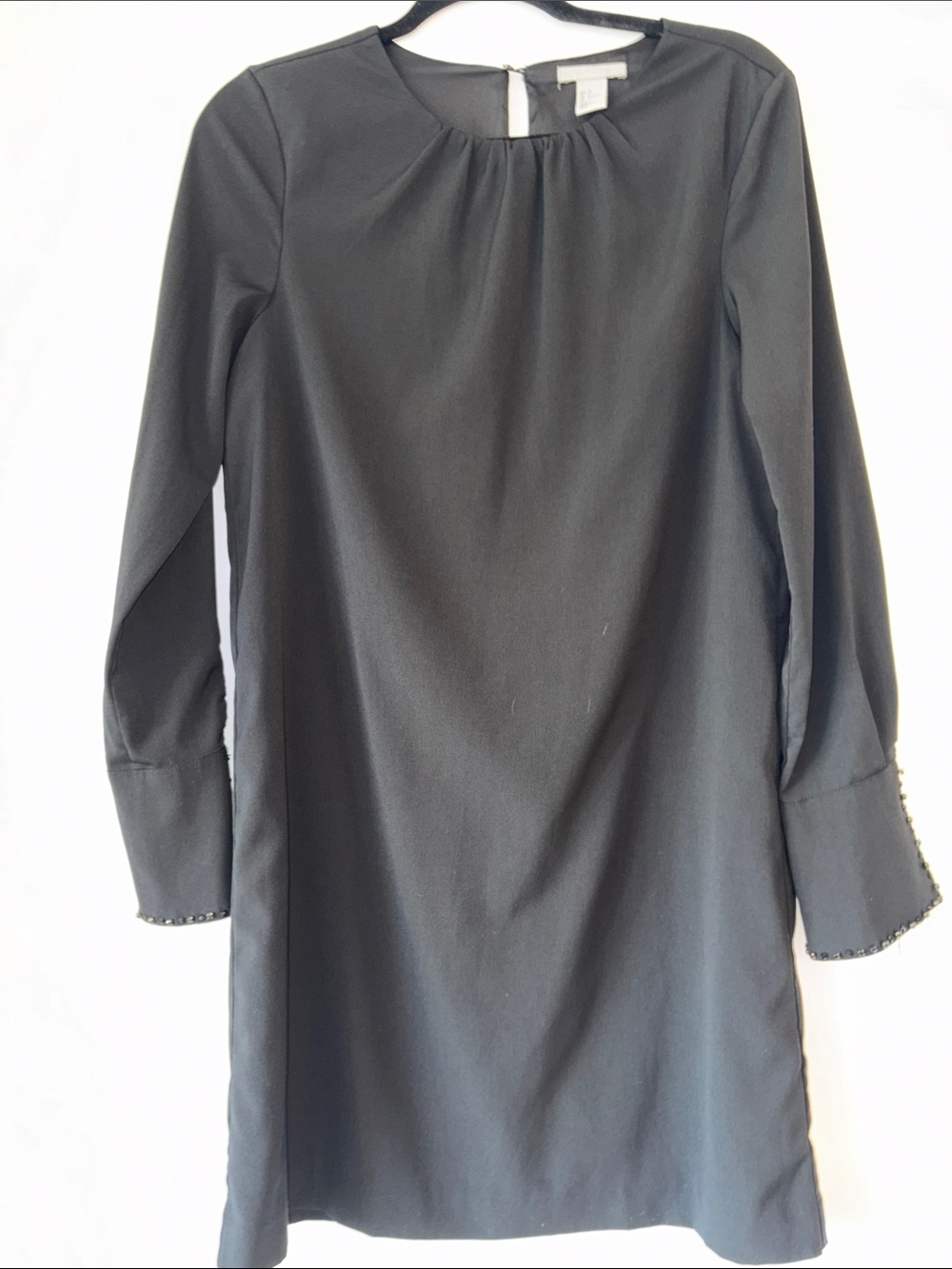 H&M Black Long-Sleeve Shift Dress